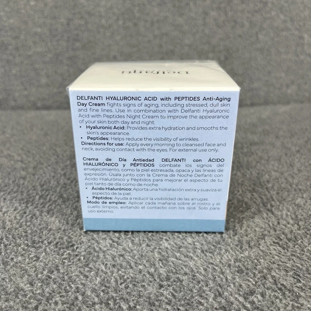 Delfanti Milano Hyaluronic With Peptides‎ Day Cream 1.7 oz 50mL Made in Italy